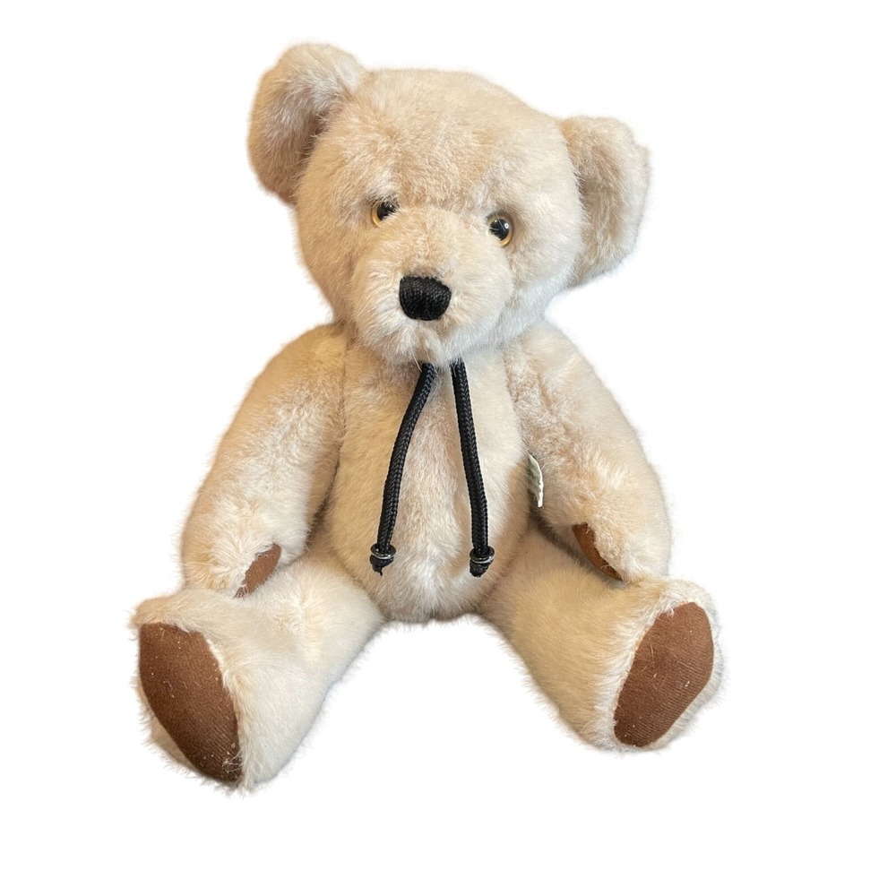 Deans Childsplay Toys 15 Inch Plush Teddy Bear Cream Jointed Faux Fur Vintage‎